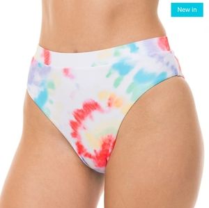NWT H2OH! Barbados Banded High Leg Bikini Bottom Size XL